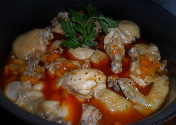 Pollo en salsa de cava