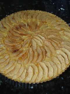 Una foto de Tarta de manzana y crema