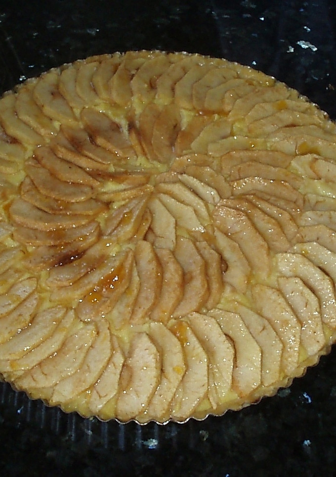 Una foto de Tarta de manzana y crema
