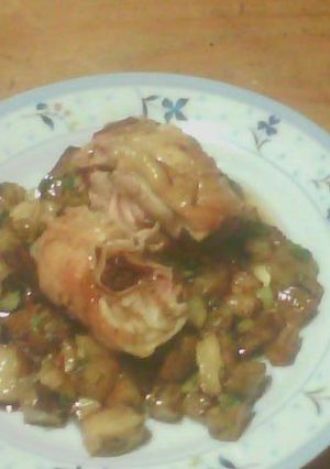 Una foto de Cordero al horno con vino tinto