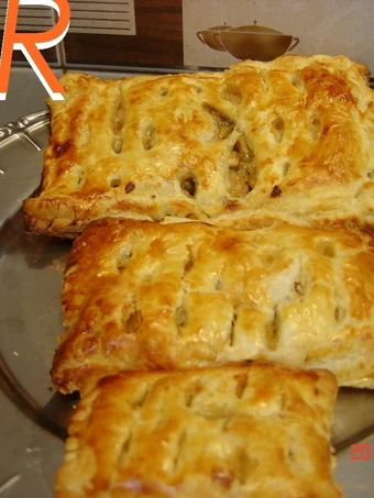 Pasos sencillos para Preparar Hojaldre de setas y gambas  que Delicioso