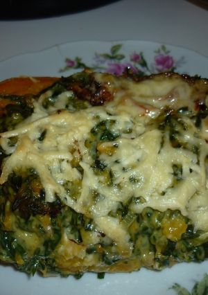 Una foto de Calabazas rellenas con acelga y queso caseras