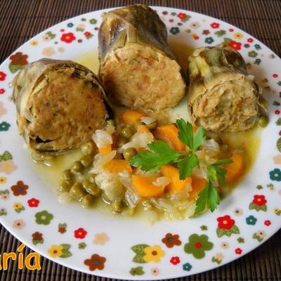 Alcachofas rellenas de atún en escabeche Receta de pensamiento- Cookpad