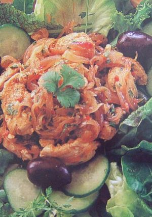 Una foto de Ensalada india de pollo