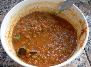 Una foto de Salsa para tuco en olla a presión