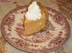 Una foto de Cheesecake de calabaza fácil y sin horno