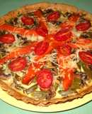 Quiche de espárragos y salmón