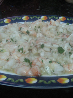 Una foto de Gambas a la vinagreta