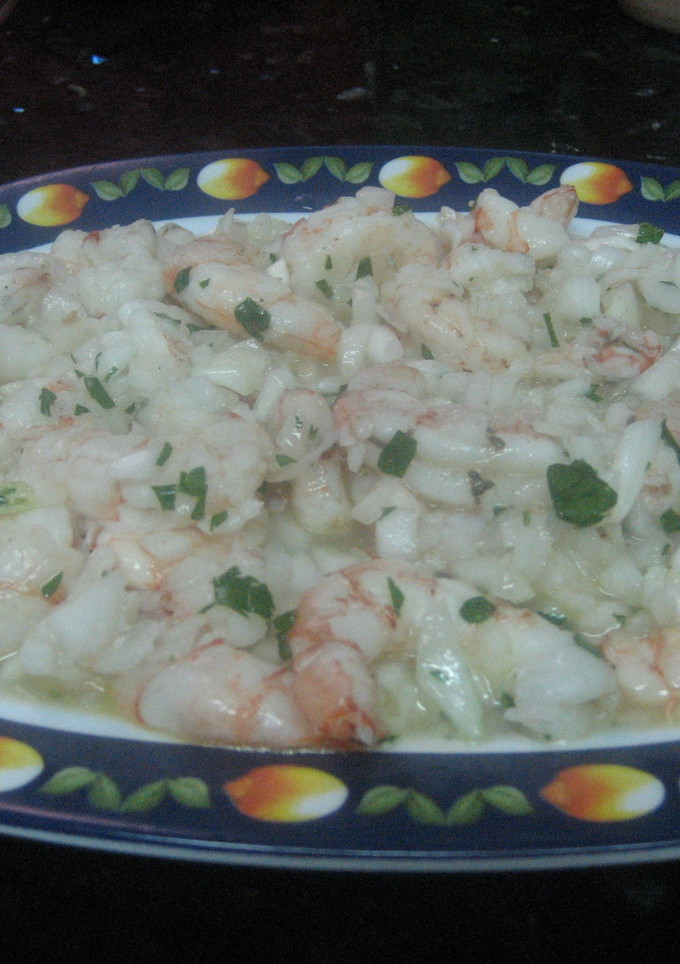 Una foto de Gambas a la vinagreta