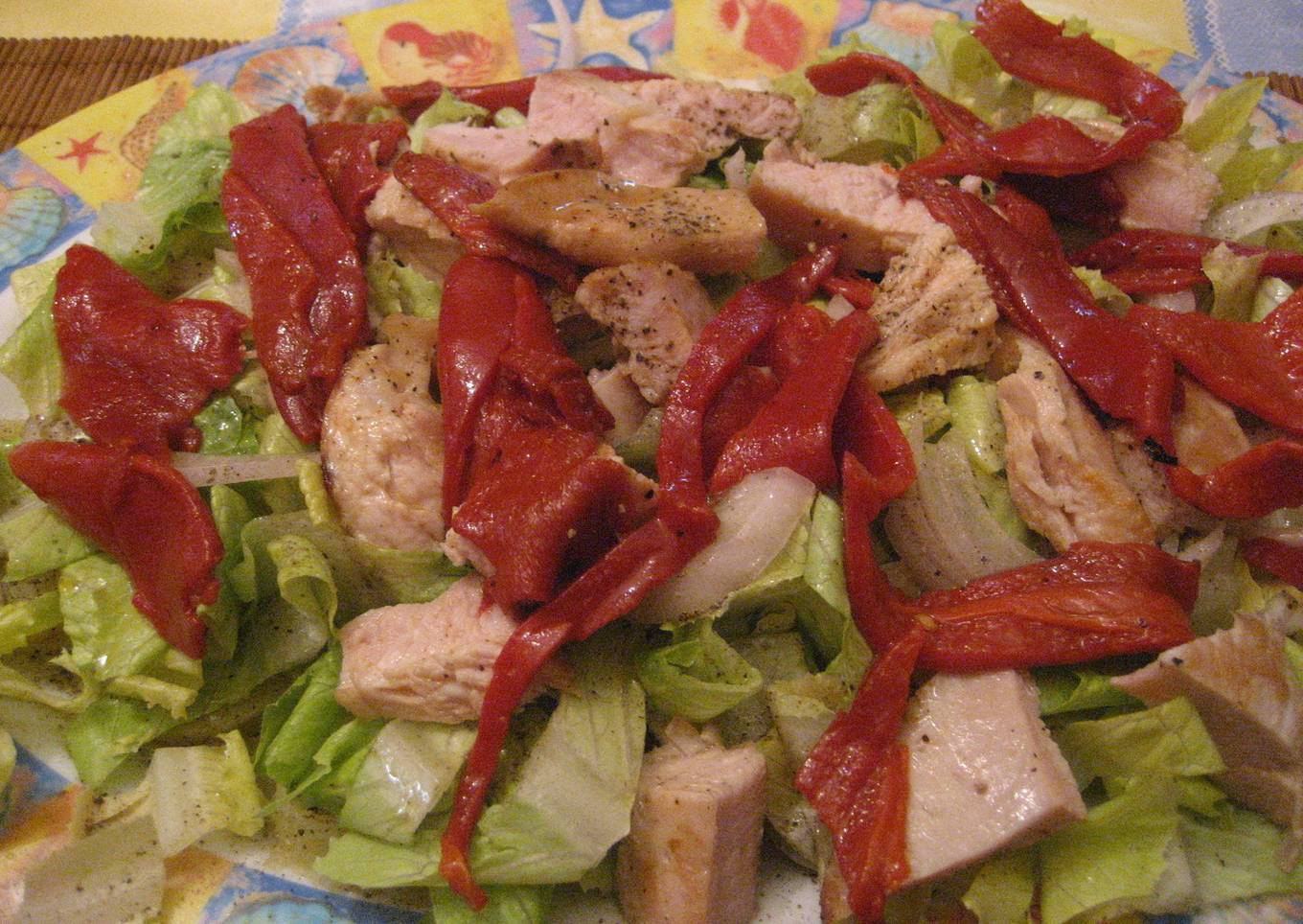 Ensalada de pollo y patatas