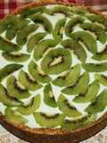 Cheesecake limonizado con kiwi sin horno