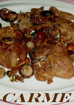 Una foto de Chuletas de cordero al horno con romero