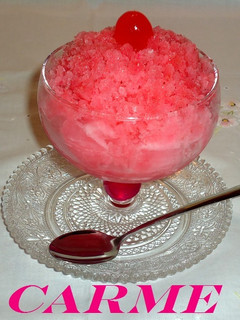 Una foto de Sorbete de frutos rojos en almibar