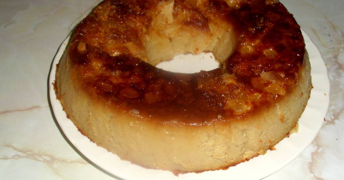 receta flan de banana