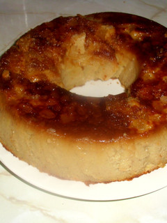 Una foto de Flan de bananas casero