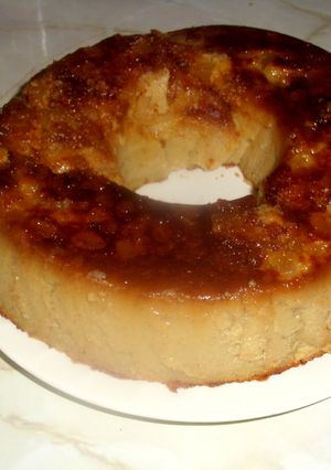 Una foto de Flan de bananas casero
