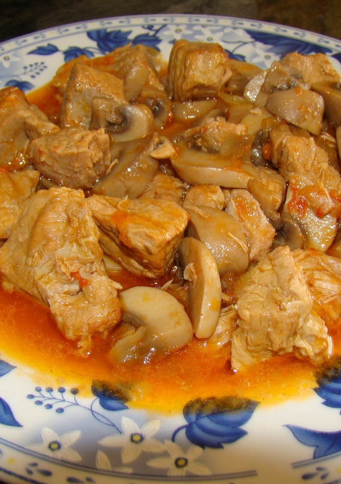 Una foto de Ternera con champiñones