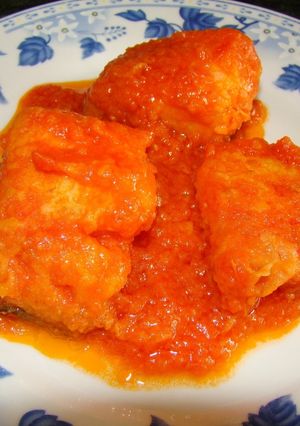 Una foto de Bacalao con salsa de tomate Thermomix