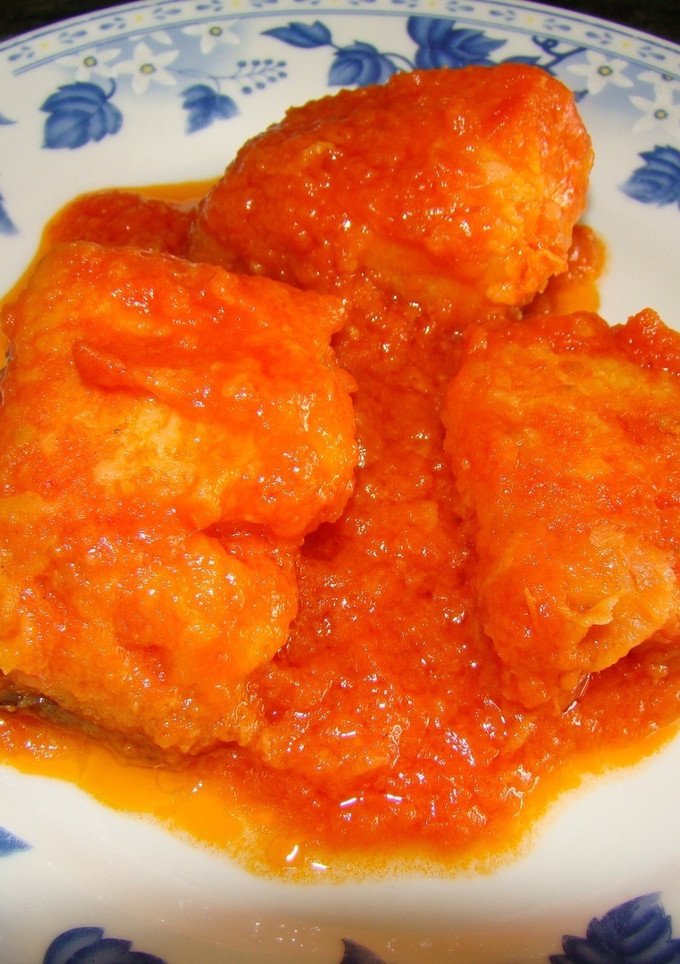 Una foto de Bacalao con salsa de tomate Thermomix