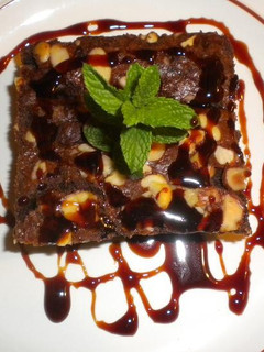 Una foto de Brownies de melocotón