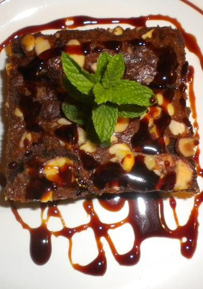Una foto de Brownies de melocotón