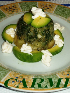 Una foto de Flan de verduras y frutas