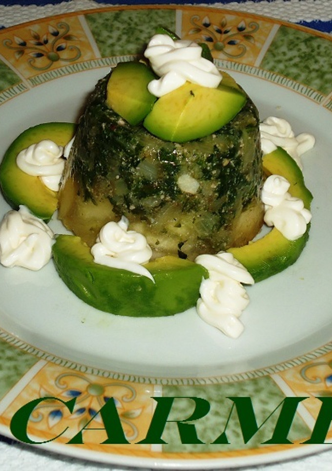 Una foto de Flan de verduras y frutas
