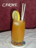 Refresco de té verde, limonada y naranja