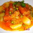 Guisantes con patatas y chistorra