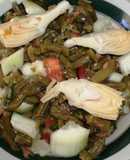 Ensalada de nopales con alcachofas
