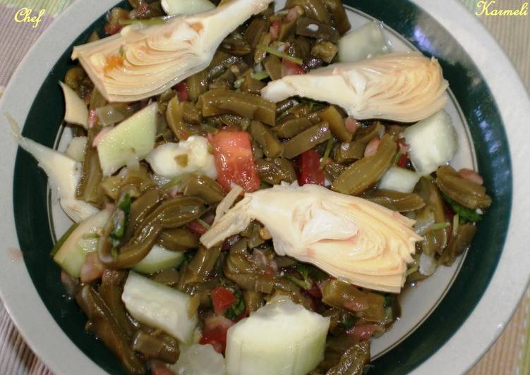 Ensalada de nopales con alcachofas