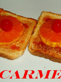 Una foto de Canapés de mandarina