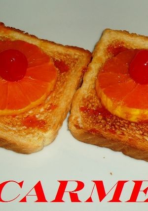 Una foto de Canapés de mandarina