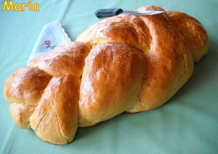 Pan brioche trenzado