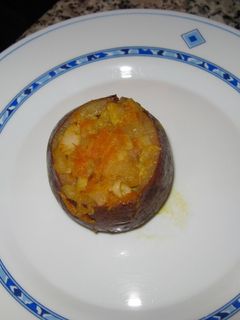 Una foto de Peras rellenas de rape