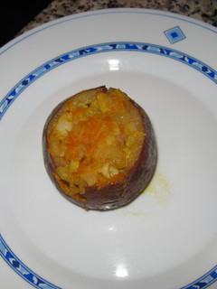 Una foto de Peras rellenas de rape