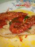 Panga con langostinos en papillote