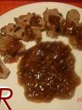 Solomillo trufado con cebolla caramelizada al Pedro Ximénez
