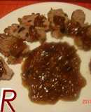 Solomillo trufado con cebolla caramelizada al Pedro Ximénez