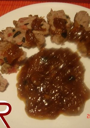 Una foto de Solomillo trufado con cebolla caramelizada al Pedro Ximénez