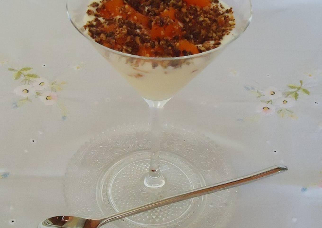 Crema de calabaza dulce con nueces<br />
