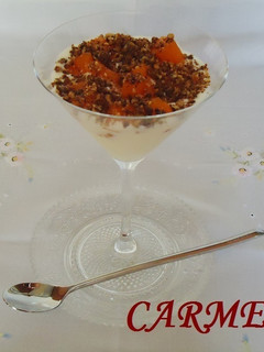 Una foto de Crema de calabaza dulce con nueces