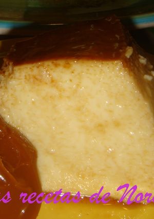 Una foto de Flan de dos leches