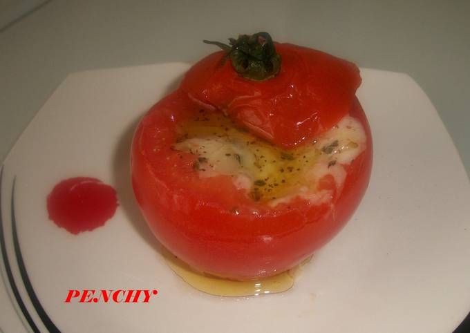 Foto principal de Tomates gratinados con queso de cabra

