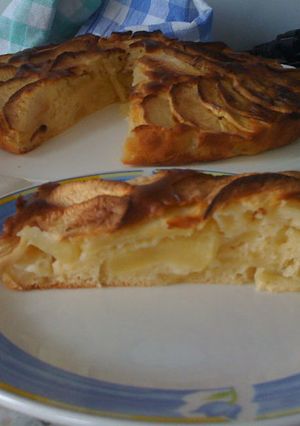 Una foto de Tarta de manzanas con yogur