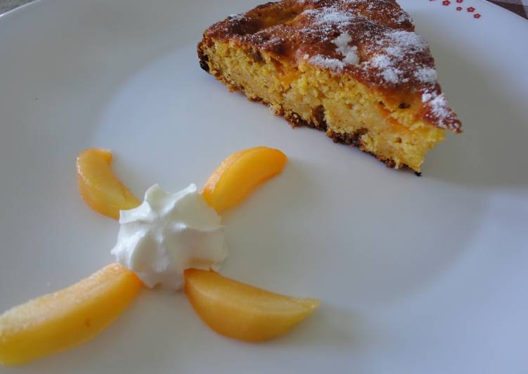 Tarta de zanahorias y albaricoques