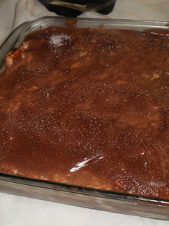 Una foto de Bizcocho de chocolate por encima