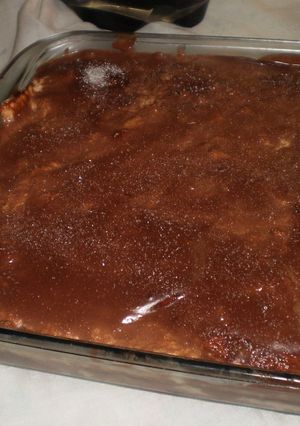 Una foto de Bizcocho de chocolate por encima