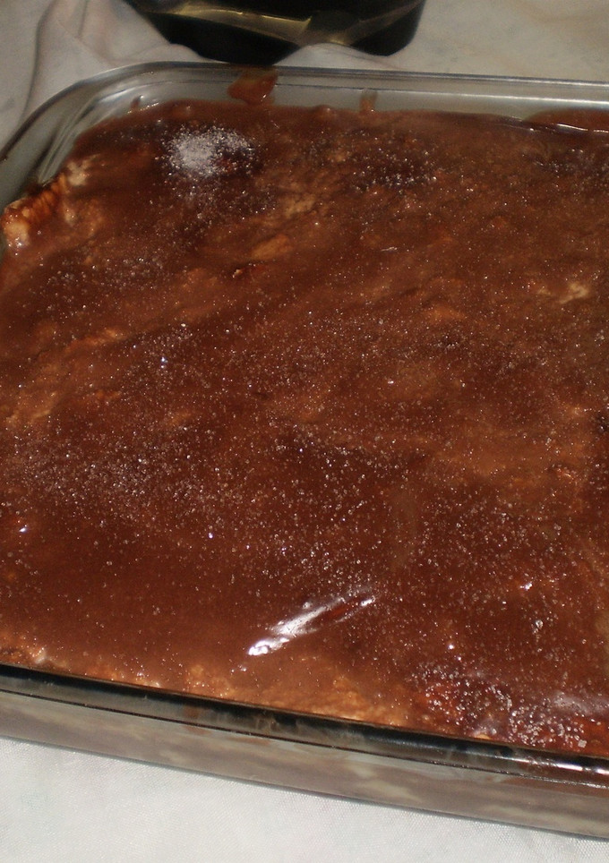 Una foto de Bizcocho de chocolate por encima