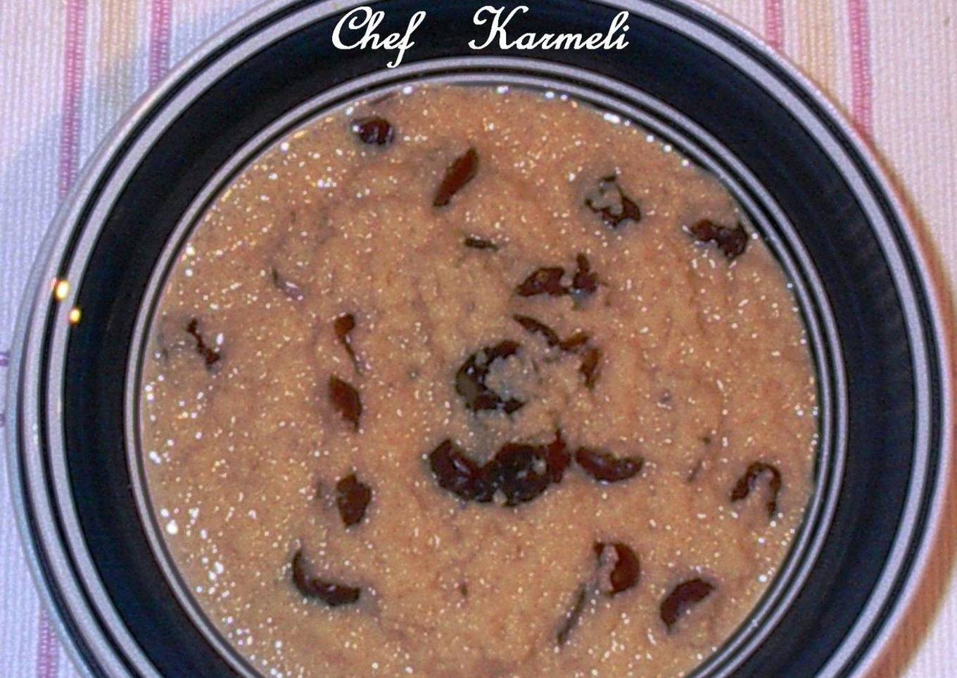 Cous cous con dulce de leche y arándanos<br />